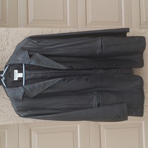 Preston & York Woman | Black Leather Coat | 2X | Genuine Lambskin